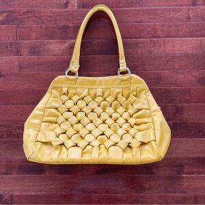 Yellow Faux Leather Bag
